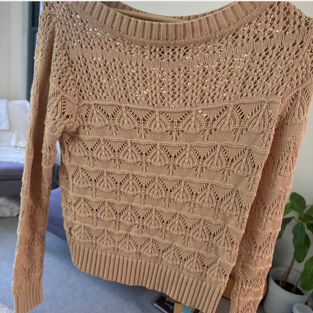 Tan knit sweater